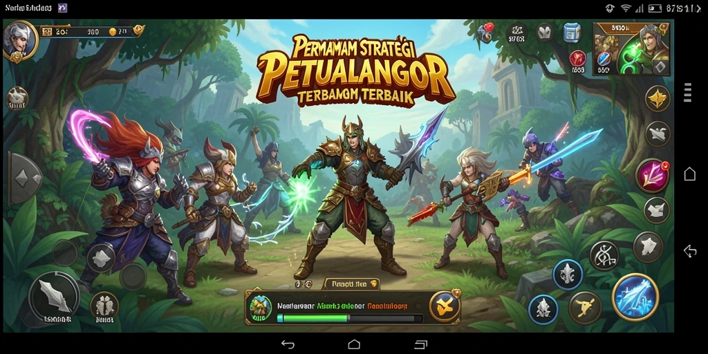 Tampilan menarik dari gameplay strategi di 8768.