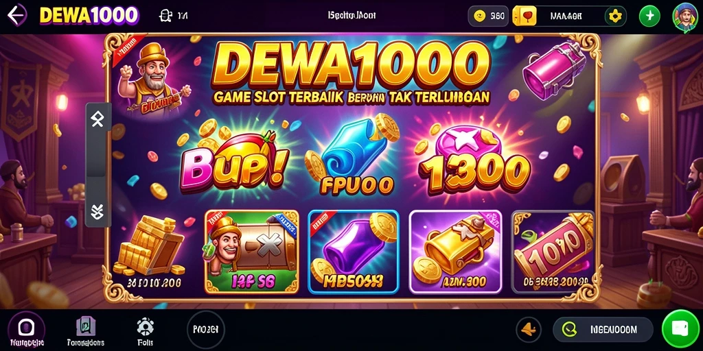 Tampilan menarik gameplay DEWA1000 dengan tema slot yang beragam.