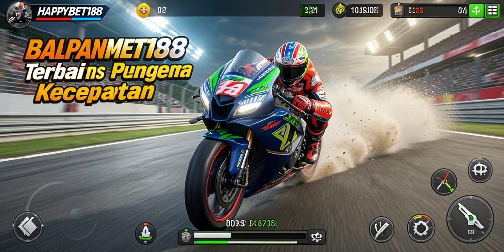 Screenshot gameplay <strong>HAPPYBET188</strong> menampilkan aksi balapan yang mendebarkan.