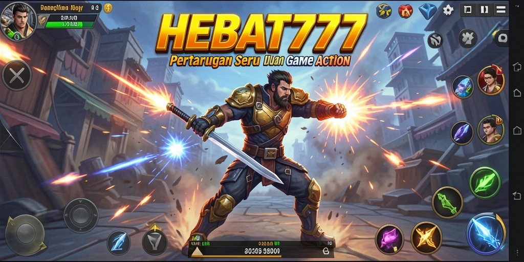 Tampilan gameplay seru dalam HEBAT777 saat melawan musuh.