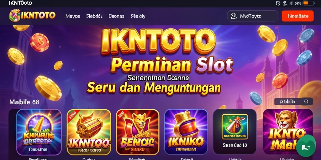 Screenshot utama IKNTOTO menampilkan gameplay Slot yang mendebarkan.