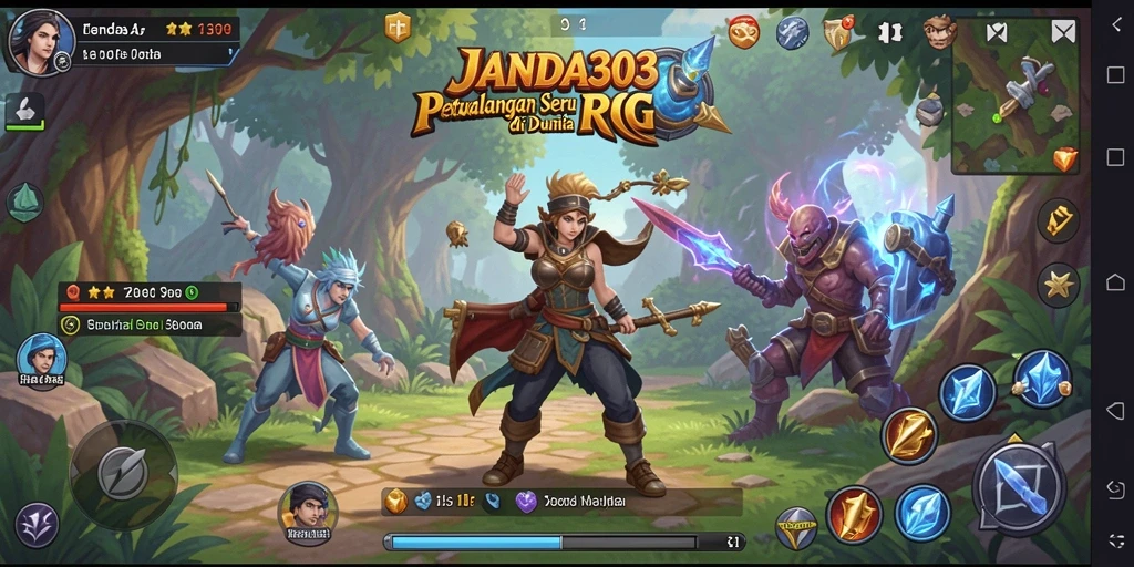 Tampilan gameplay RPG yang mendebarkan di JANDA303.