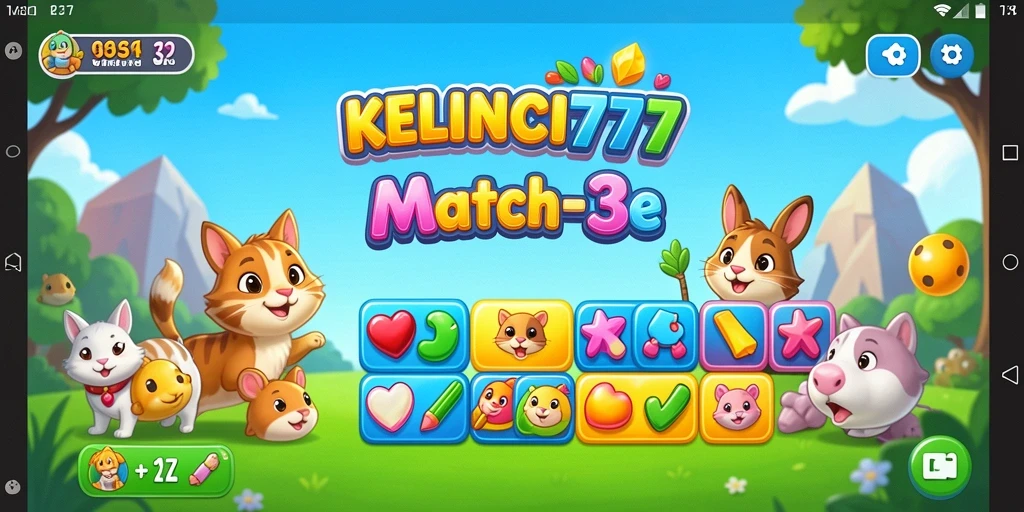 Tampilan gameplay menarik dalam KELINCI777 dengan kelinci warna-warni.