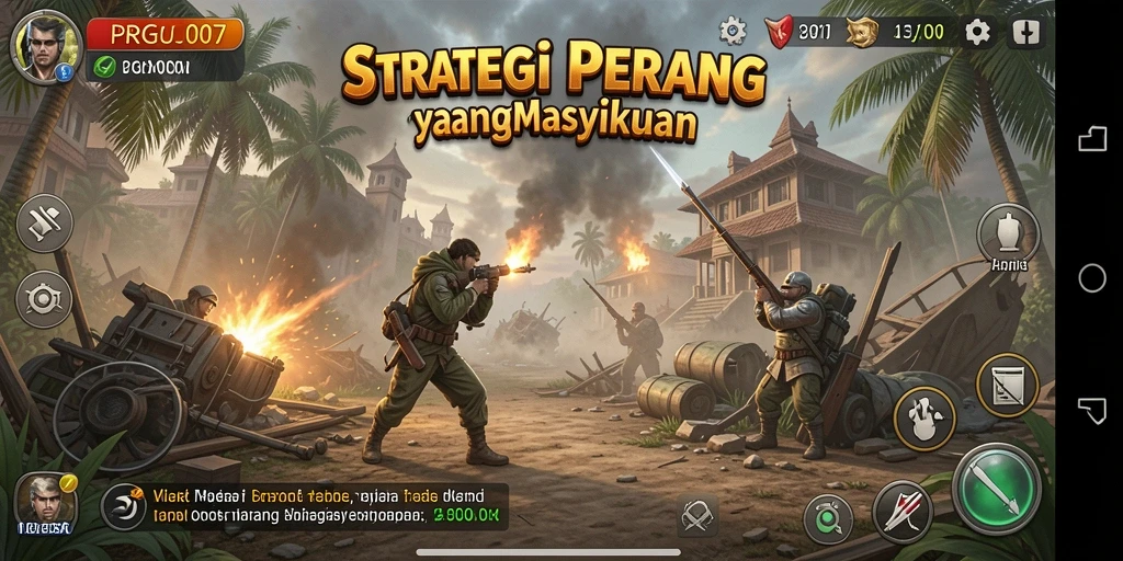 Tampilan gameplay menegangkan dalam PRG007 saat pertempuran strategi berlangsung.