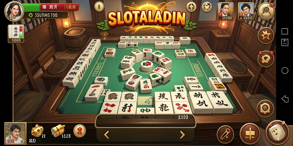 Gameplay menarik SLOTALADIN dengan tampilan Mahjong yang memukau.