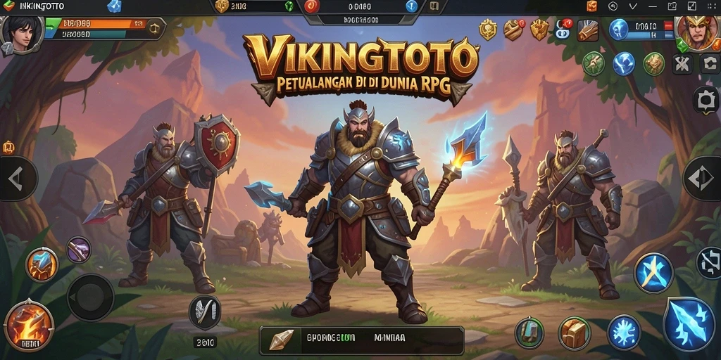 Tampilan gameplay VIKINGTOTO yang mendebarkan dalam suasana RPG.